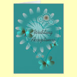 Wedding Acceptance Card Butterfly Hearts