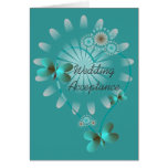 Wedding Acceptance Card Butterfly Hearts