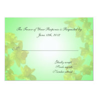 wedding acceptance card,yellow tulip flowers personalized invites