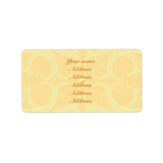 Wedding Address Label - Cream Ivory Gold Pattern zazzle_label