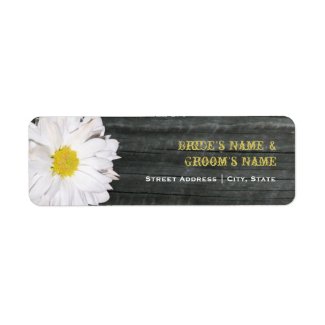 Wedding Address Label - Daisy & Barnwood label