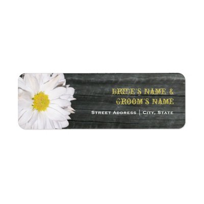 Wedding Address Label - Daisy &amp; Barnwood