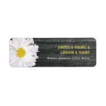 Wedding Address Label - Daisy & Barnwood