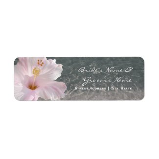Wedding Address Label - Tropical Beach Destination label