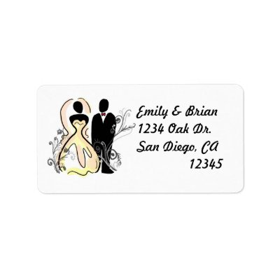Wedding address labels