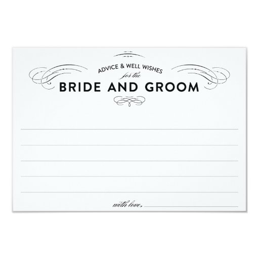 Wedding Advice Cards 3.5u0026quot; X 5u0026quot; Invitation Card : Zazzle