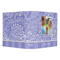 Wedding Album Blue Paisley Engagement Photo binders by samack Wedding Album Blue Paisley Engagement Photo binders
