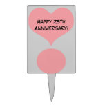 Wedding Anniversary 25th Cake Pick