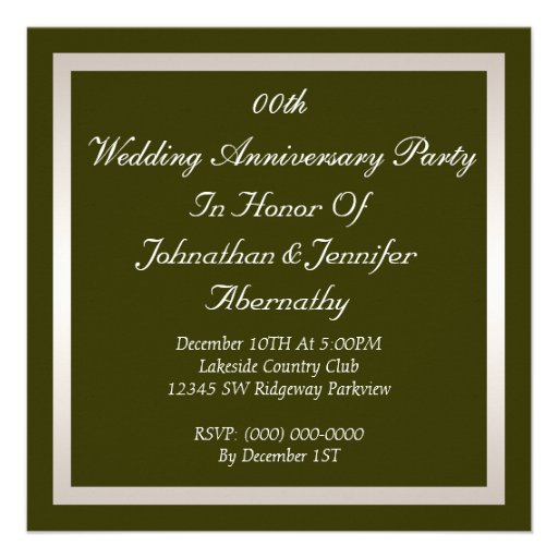 Wedding Anniversary Announcements