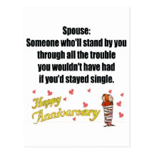 Wedding Anniversary Gifts Post Card