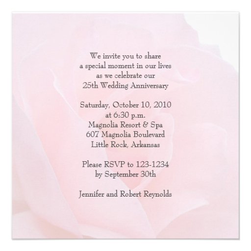 Wedding Anniversary Invitation