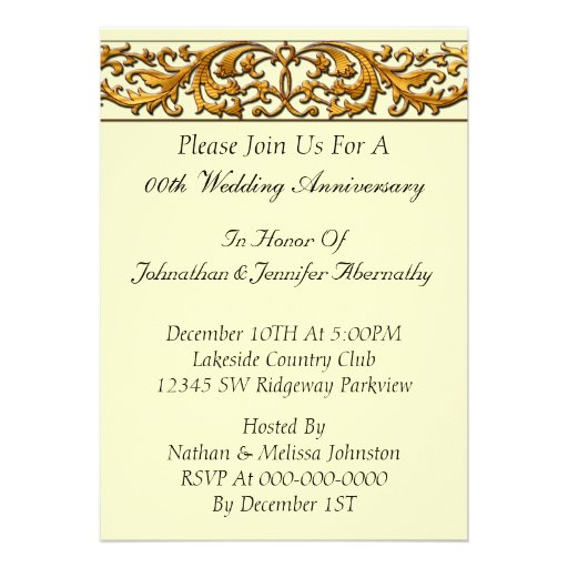 Wedding Anniversary Invitation