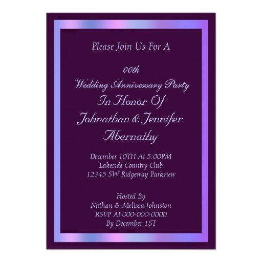 Wedding Anniversary Party Invitation