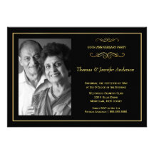 Wedding Anniversary Photo Invitations - 60th