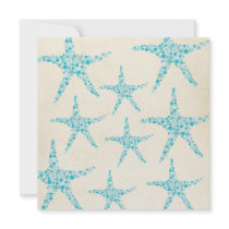 Wedding Aqua Turquoise Starfish Invitation