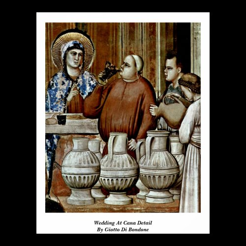 Wedding At Cana Detail By Giotto Di Bondone Posters
