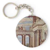 Wedding At Cana, Detail By Ricci Sebastiano Key Chain