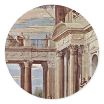 Wedding At Cana, Detail By Ricci Sebastiano Round Stickers