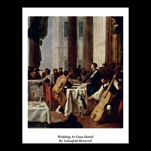 Wedding At Cana Detail By Schonfeld Heinrich Print