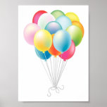 Wedding Balloons Bunch Print