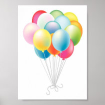 Wedding Balloons Bunch Print