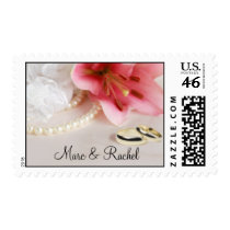 Wedding bands, lily & pearls