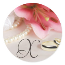 Wedding bands, lily & pearls