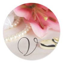 Wedding bands, lily & pearls