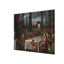 Wedding banquet stretched canvas print
