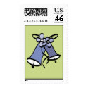 Wedding Bell Stamps - Purple and Green stamp
