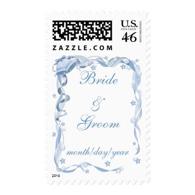 Wedding Bells and Ribbons Postage Stamp