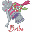 ladies_fitted_polo - Pretty pastel Wedding bells embroidered on tshirts, jackets and hoodies for the Bride and her wedding party.: Sizes  Available colors: skyblue