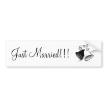 Wedding Bells Bumper Sticker