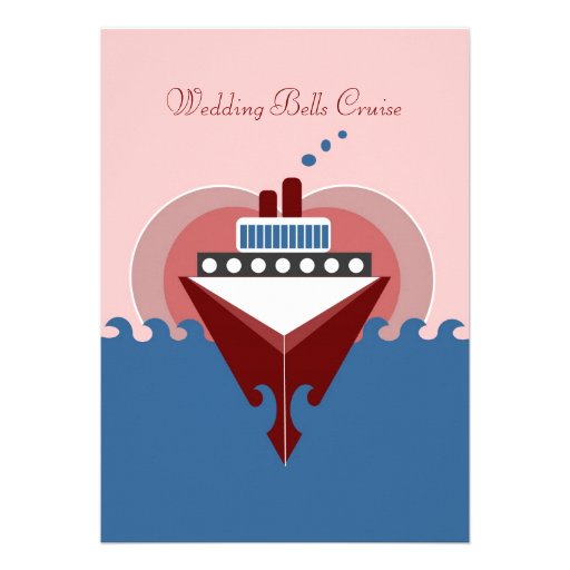 Wedding Bells Cruise Ship Invitation