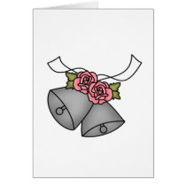 Wedding Bells Pink Roses Cards by weddingsareus Wedding Bells Pink Roses Cards