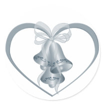Wedding Bells Round Stickers