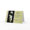 Wedding Best Wishes White Orchids Card