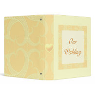 Wedding Binder - Cream Ivory Gold Pattern
