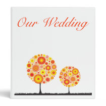Wedding Binder - Flower Wishing Tree Orange