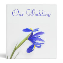 Wedding Binder - Purple iris flower