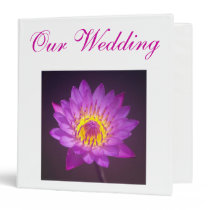 Wedding Binder - Purple Lotus Flower