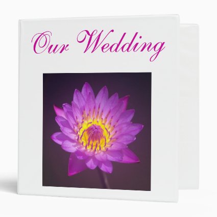 Wedding Binder - Purple Lotus Flower