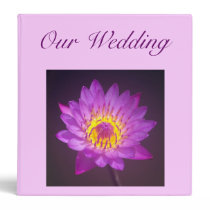 Wedding Binder - Purple Lotus Flower