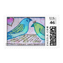 Wedding Birds of a Feather postage