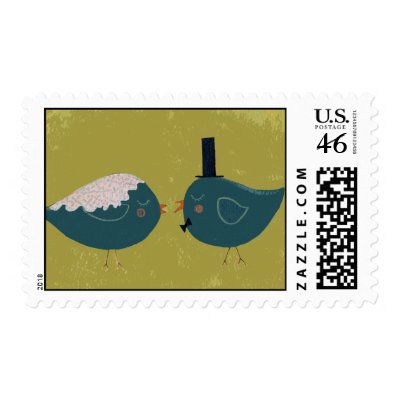 Wedding Birds Postage Stamp