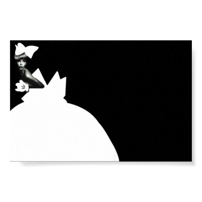 wedding black and white couture Print