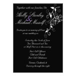 wedding,black,white,lavender,classy,chic,invite