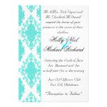 wedding,black,white,teal classy,chic,fancy personalized announcement
