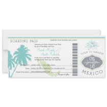 Wedding Boarding Pass to Mexico Invite