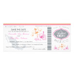 Wedding Boarding Pass to Mexico invitations